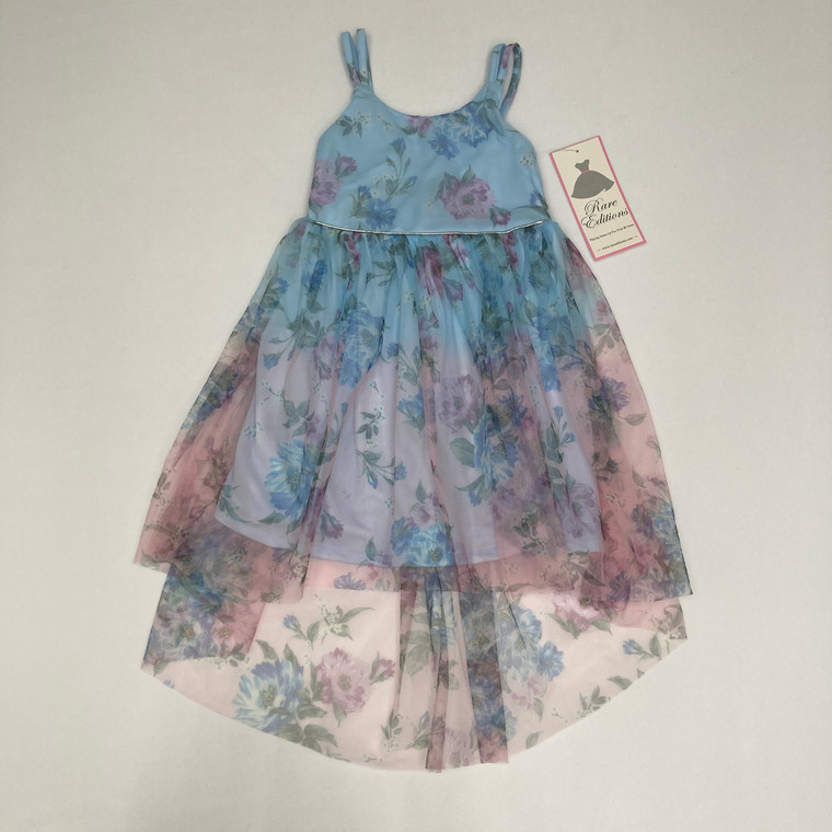 Rare Editions Floral Ombre Mesh Dress 5T