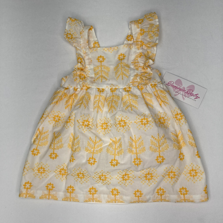 Bonnie Baby Yellow Eyelet Dress 24 mth