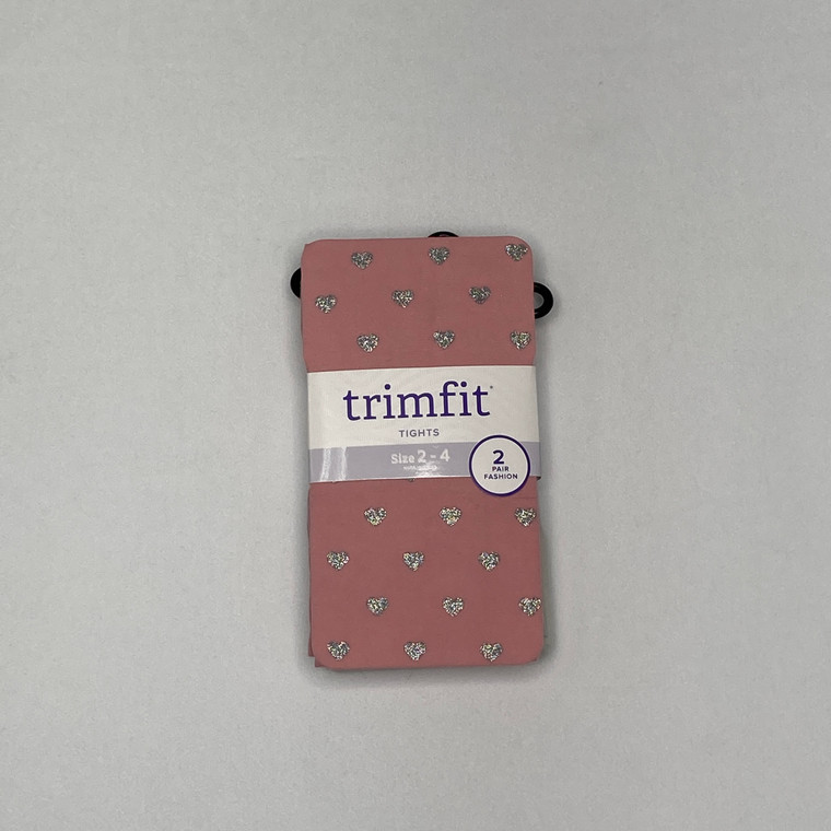 Trimfit 2-Pk Glitter Heart Tights 2-4