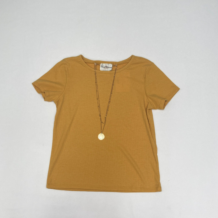 Rare Editions Mustard Necklace Tee 16