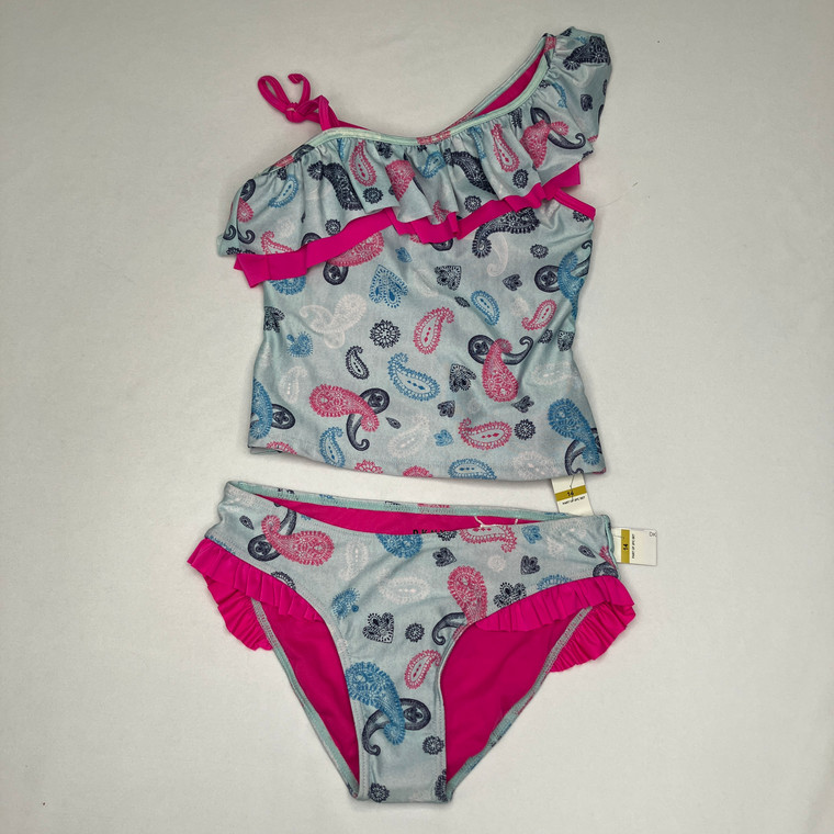 DKNY Blue Paisley Swim Set 14 yr