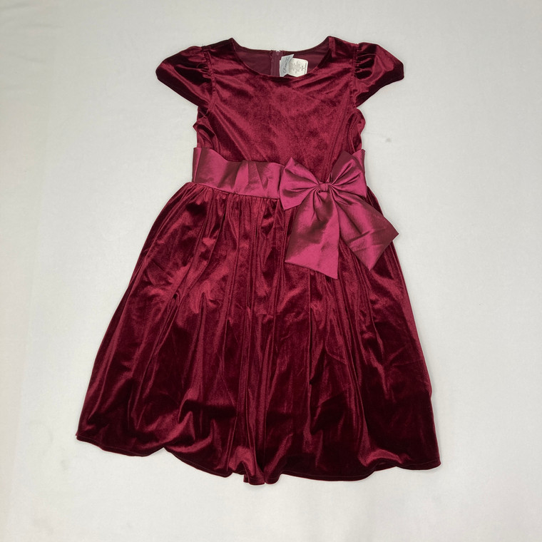 Rare Editions Too Red Velvet Dress 16 Yr
