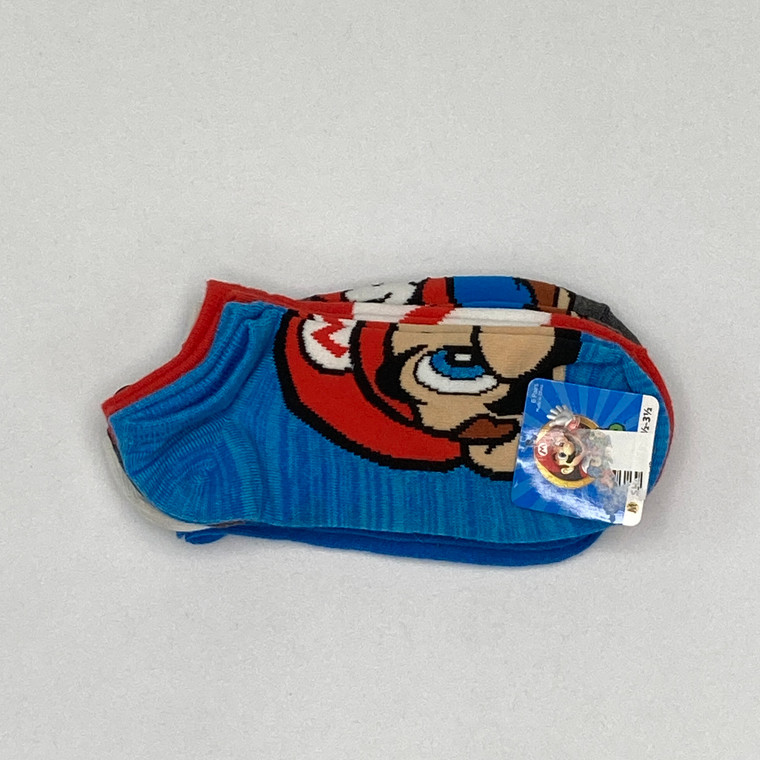 Super Mario Bros 5-Pk Socks Size 4-10