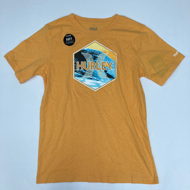 Hurley Big Boys orange Wave Shirt 13 yr