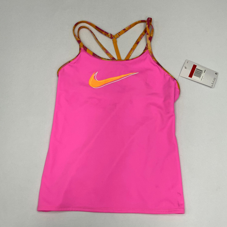 Nike Watercolor Pink Swim Top Large