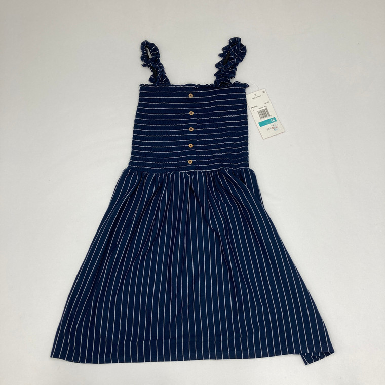 Rare Editions Striped Navy Dress 16 Yr