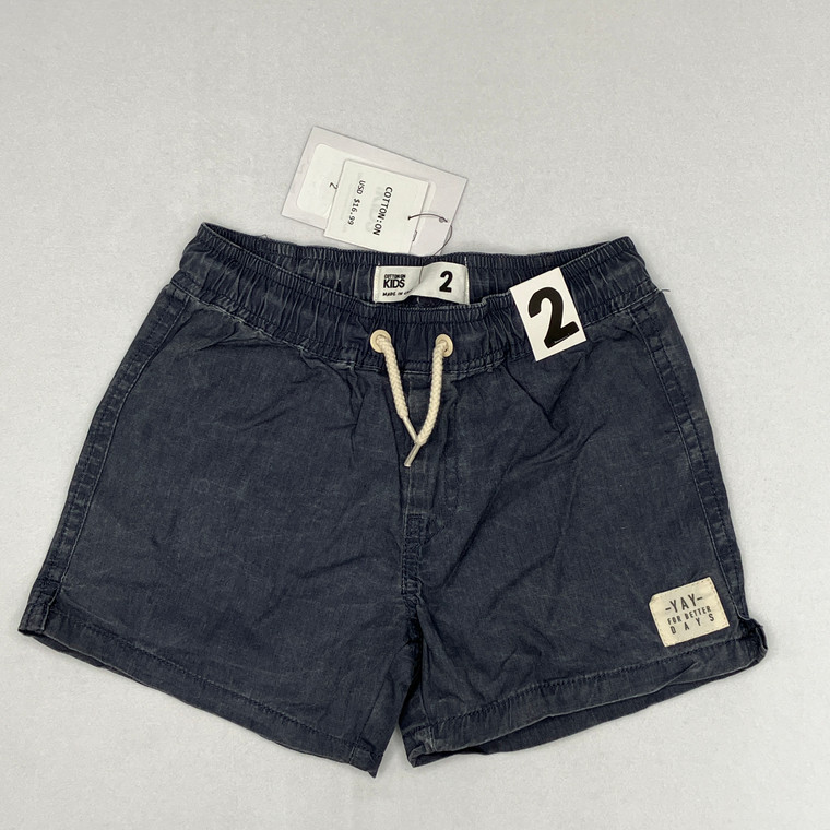 COTTON ON Navy Gray Volly Board Shorts 2 YR