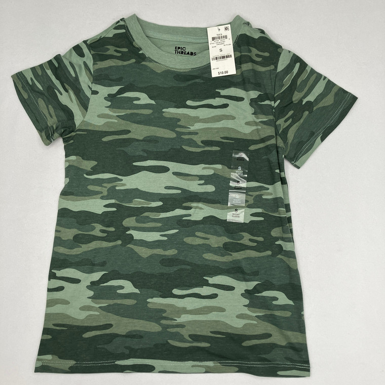 Epic Threads Green Camo-Print T-Shirt S