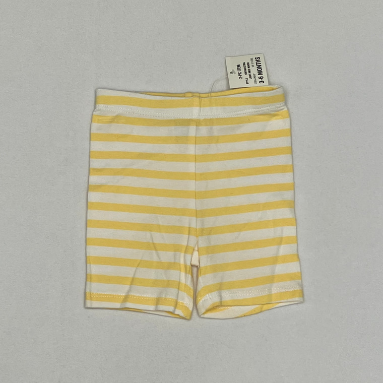 First Impressions Lemon Stripe Shorts 3-6 mth