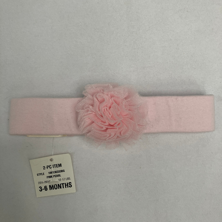 First Impressions Pink Flower Headband 3-6 mth