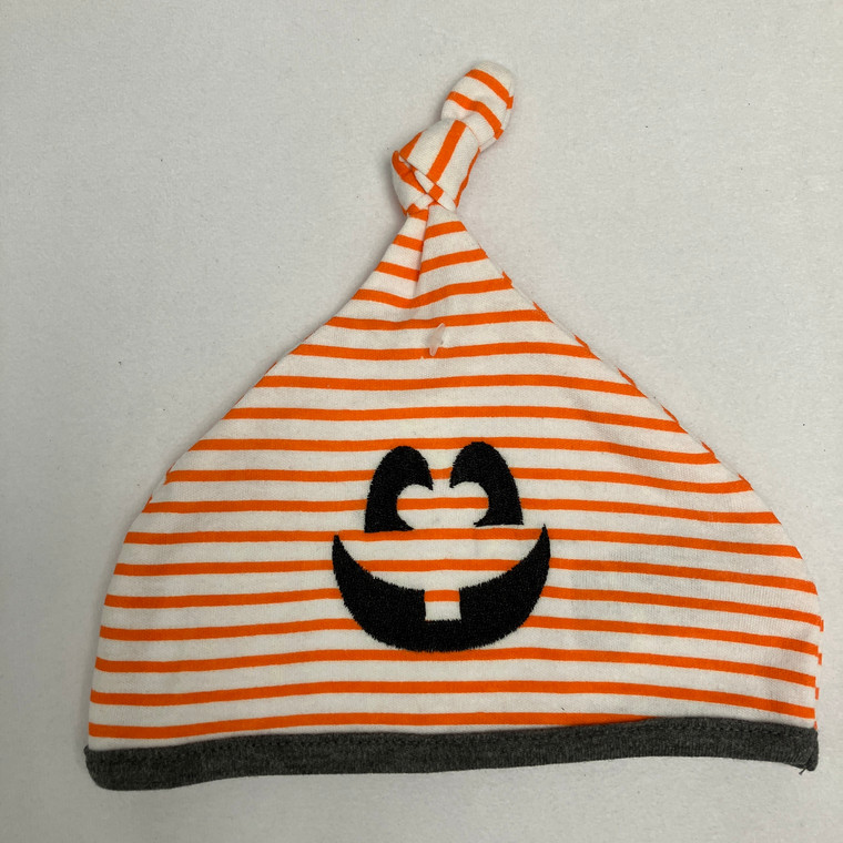 Baby Essentials Striped Orange Pumpkin Baby Hat