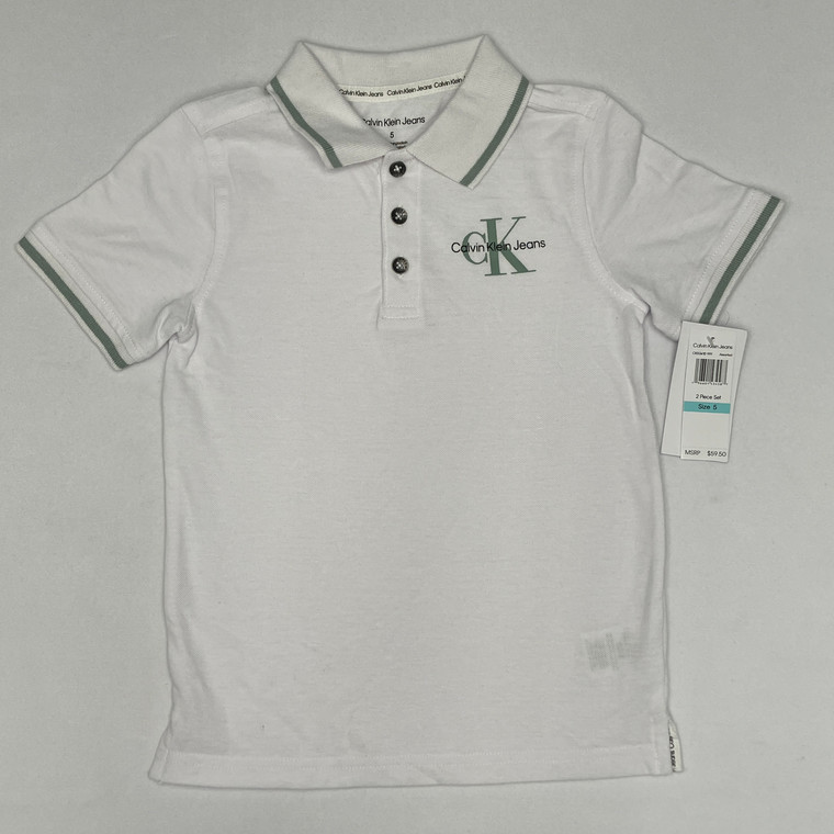 Calvin Klein Jeans White Polo Shirt 5 YR