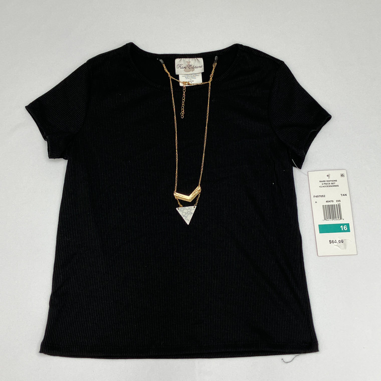 Rare Editions Dress Top W/ Necklace 16 Yr