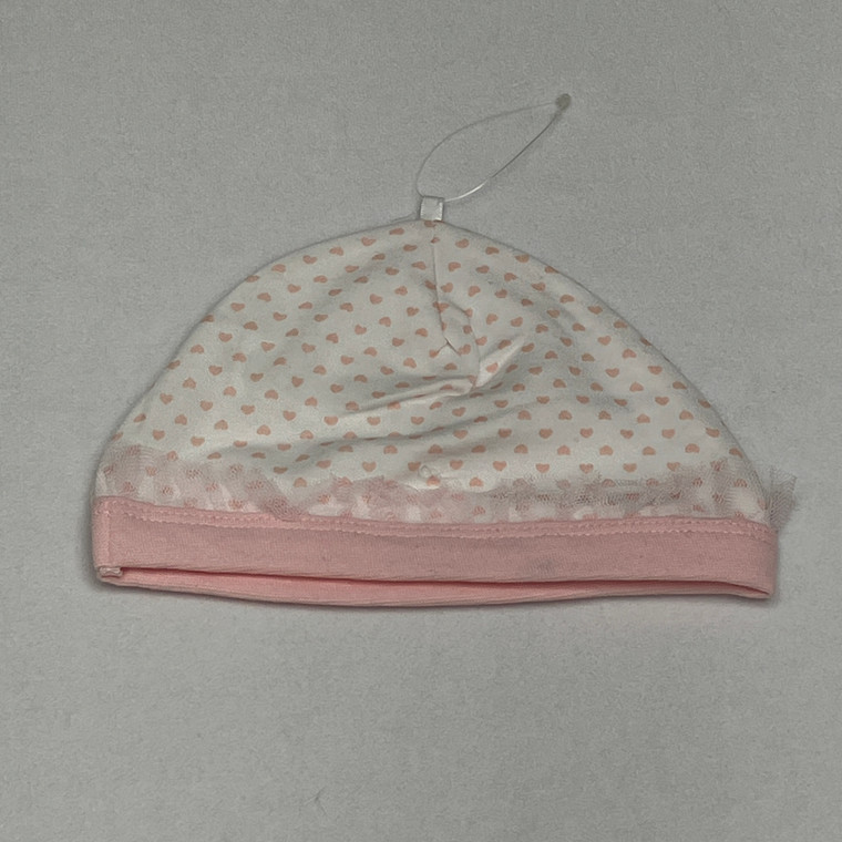 Heart Print Beanie Hat 6 mth