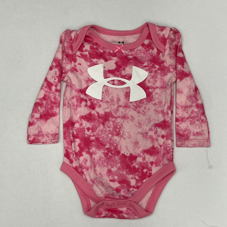 Under Armour Pink Splash Onesie 0-3 mthh