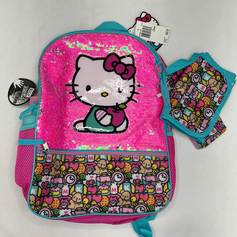 Sanrio Hello Kitty Backpack With Waterbottle, Lunchbox, And Pencil Case