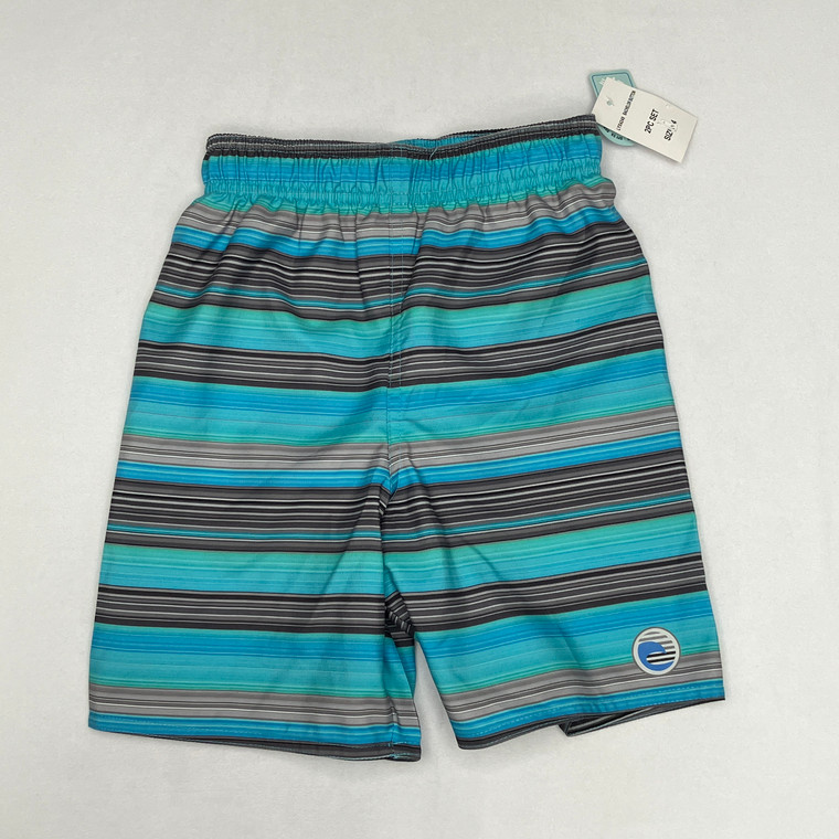Laguna Cabana Stripe Swim Shorts 4 Yr
