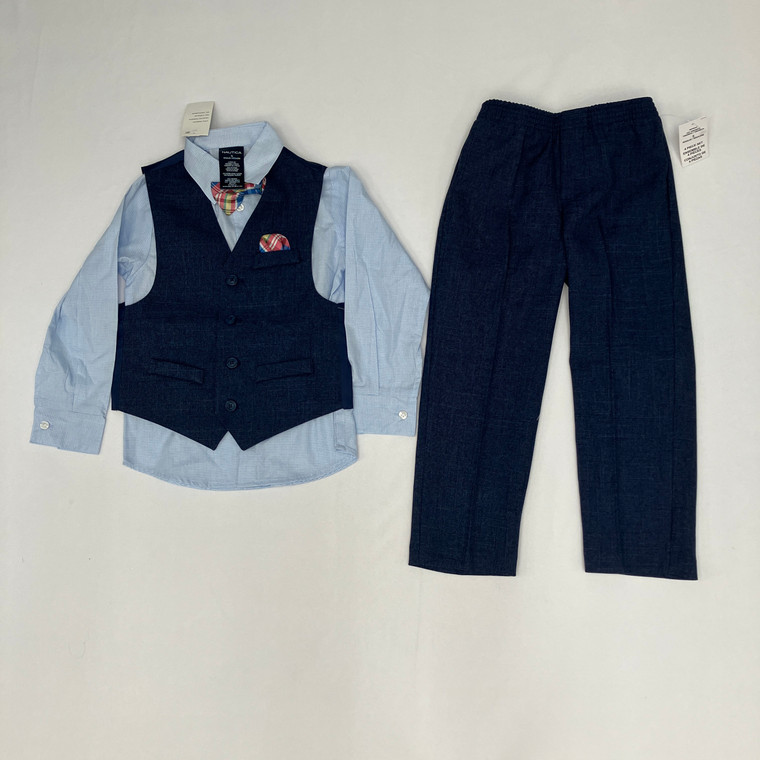Nautica Blue Dress Shirt & Pants 5y 4 Piece