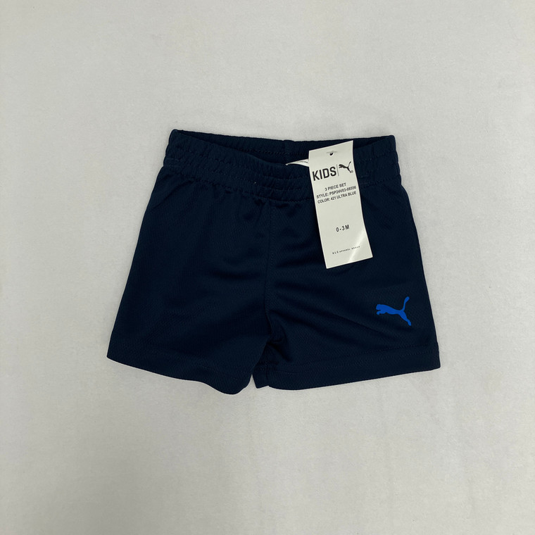 Puma Navy Blue Athletic Shorts 0-3 mth