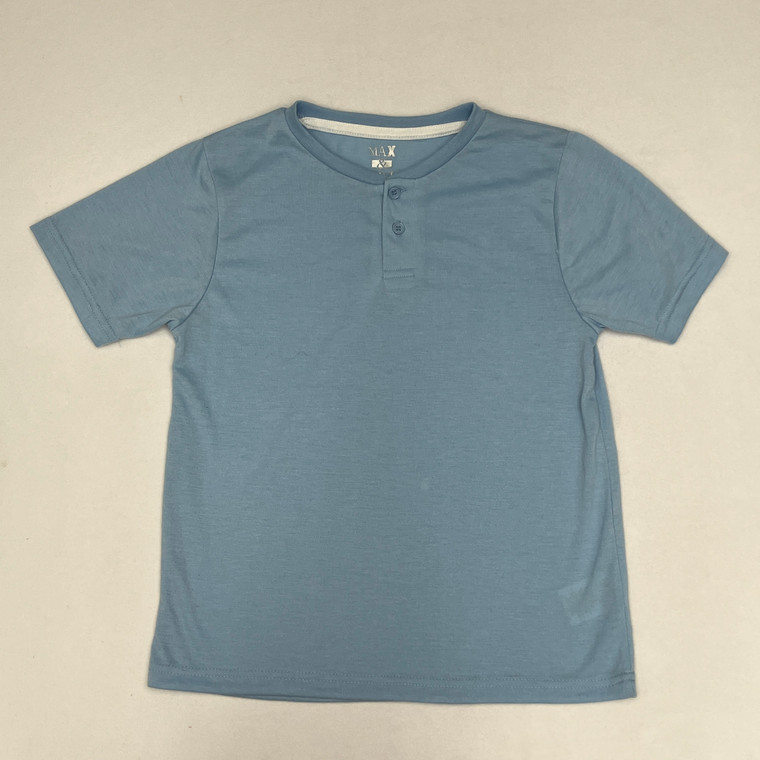 Max & Olivia Light Blue Henley Shirt M (8/10)