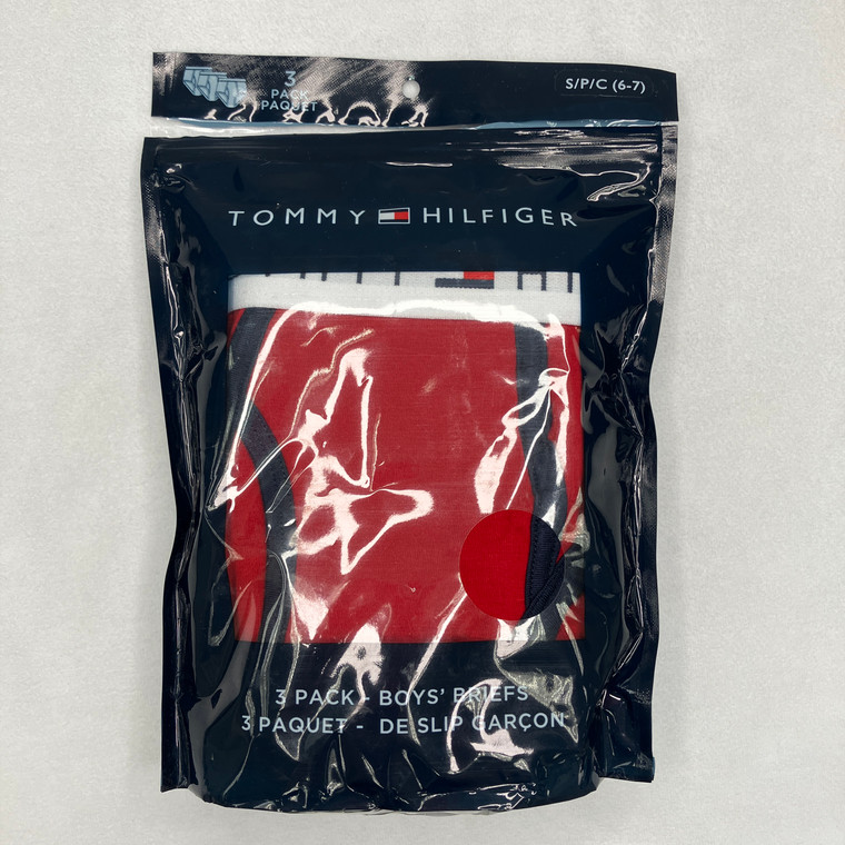 Tommy Hilfiger Briefs Red, White, And Blue 3-Pk Small