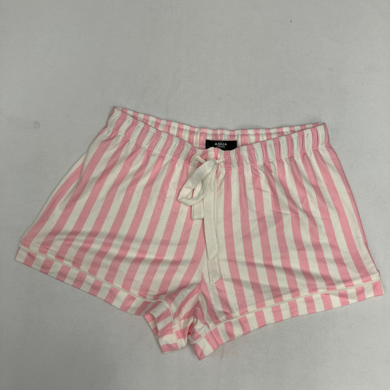 Aqua Pink Striped Lounge Shorts XS