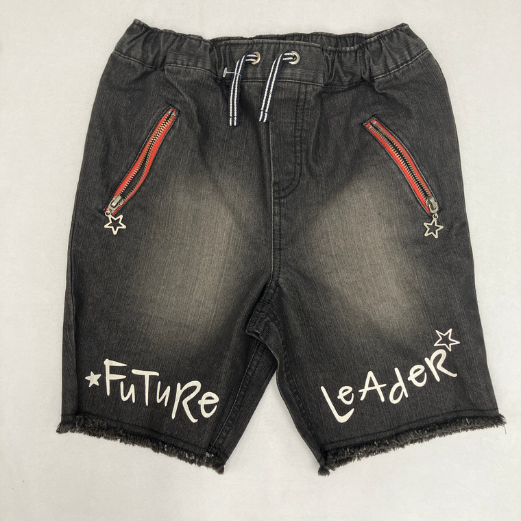 Kinderkind Black Future Denim Shorts 6