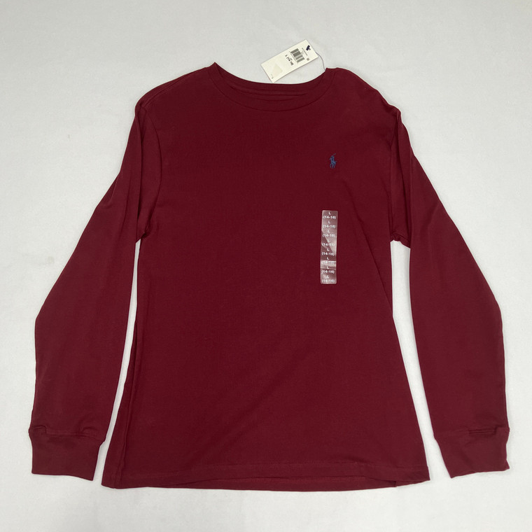 Ralph Lauren Burgundy Basic Top Large 14-16 yr