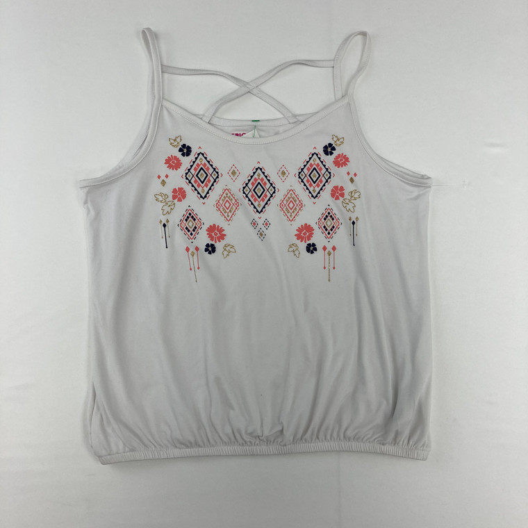 Epic Threads White With Pattern Tank Top XL