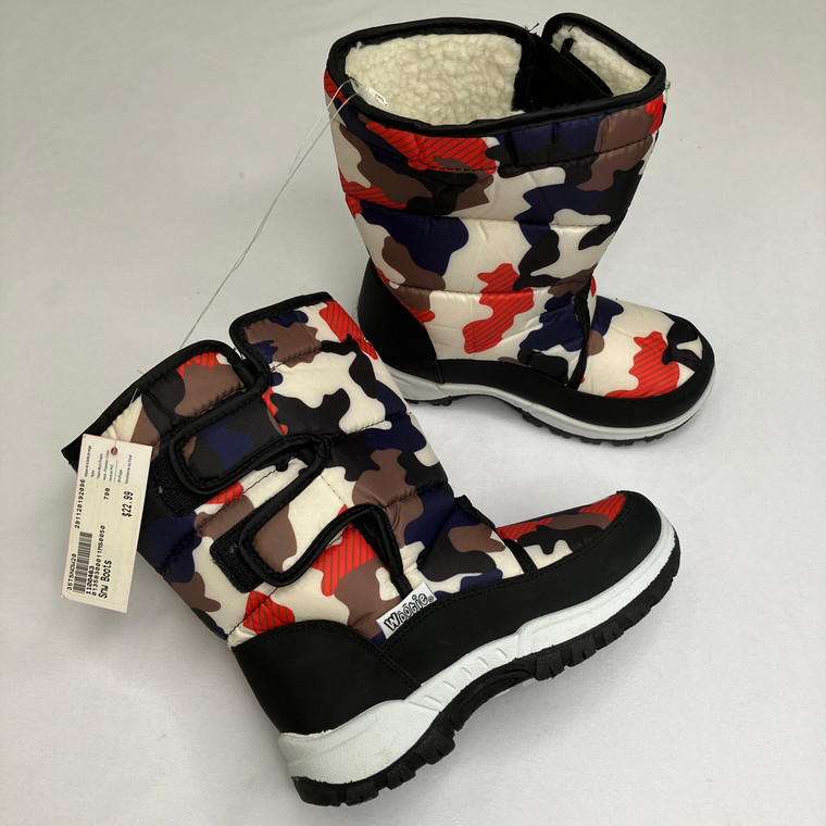 Wootie Camouflage Snow Boots Size 12