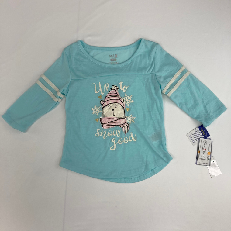 Max and Olivia Up To Snow Good Top S 6/6X