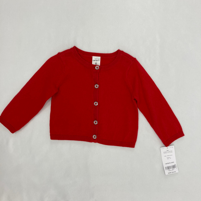 Carters Snowflake Buttoned Sweater 6 mth