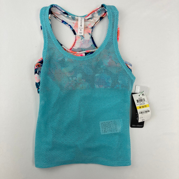 Ideology Mesh Tropical Swim Top M 10/12 yr