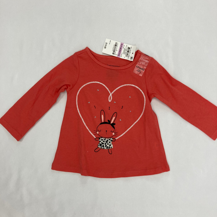First Impressions Bunny Heart Top 6-9 mth