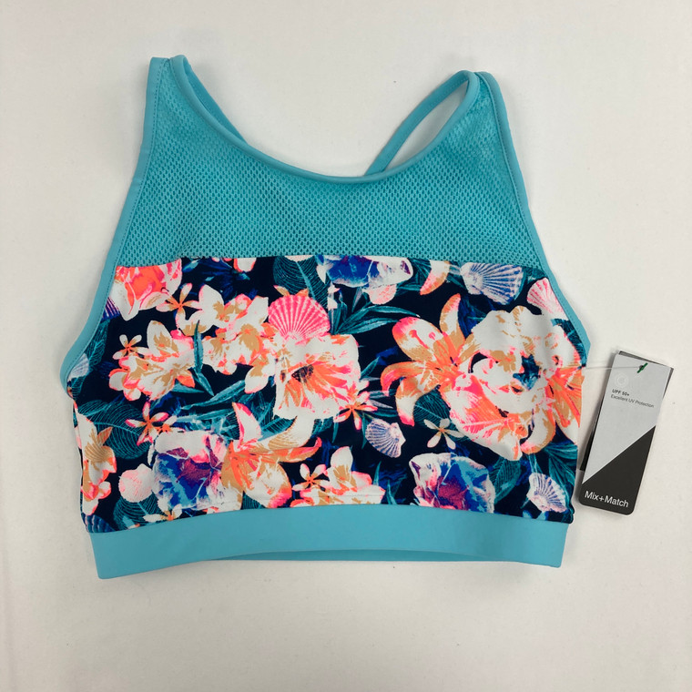 Ideology Mesh Tropical Swim Top XL 16 yr