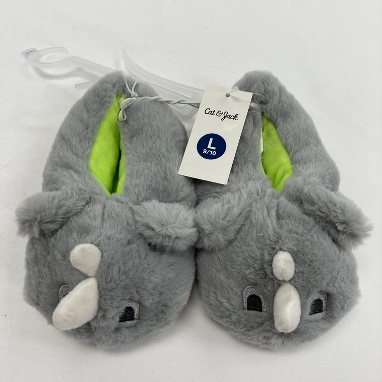 Cat & Jack Rhino Slippers Shoe Size L 9-10