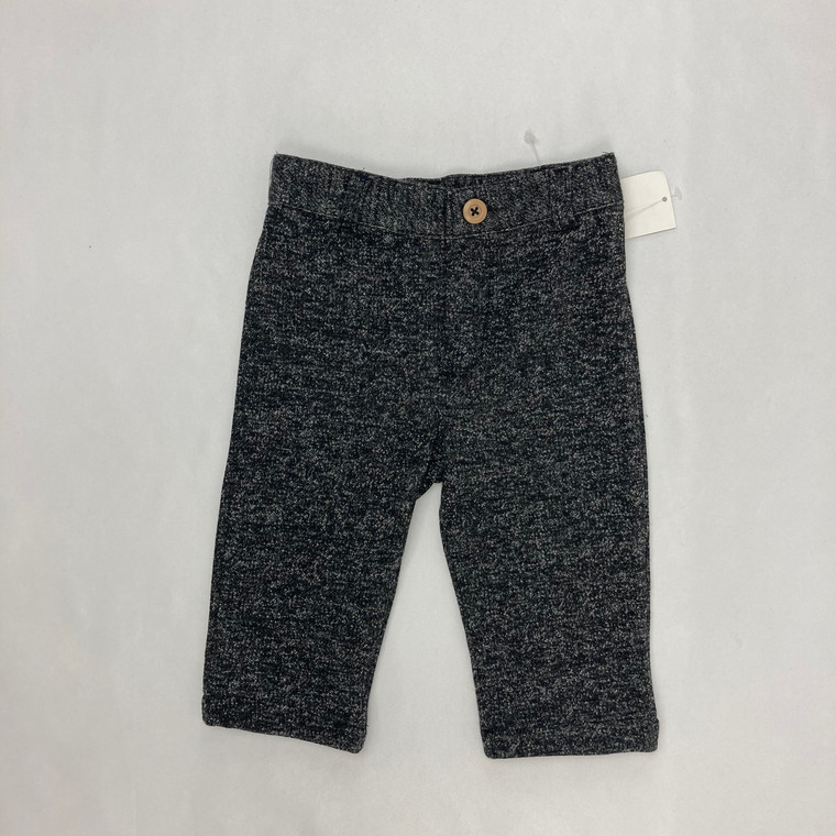 First Impressions Peppered Black Pants 6-9 mth