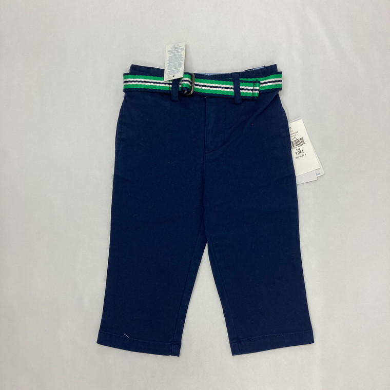 Ralph Lauren Navy Green Belt Pants 12 mth