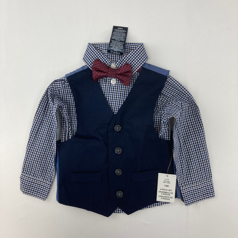 Nautica Plaid 3-pc Top 18 mth