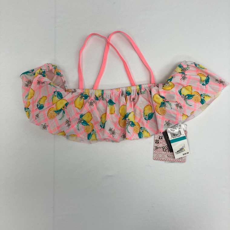 Summer Crush Lemon Oranges Swim Top 16 yr