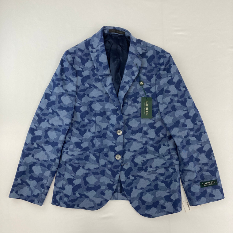 Ralph Lauren Navy Camouflage Suit Coat 12 yr