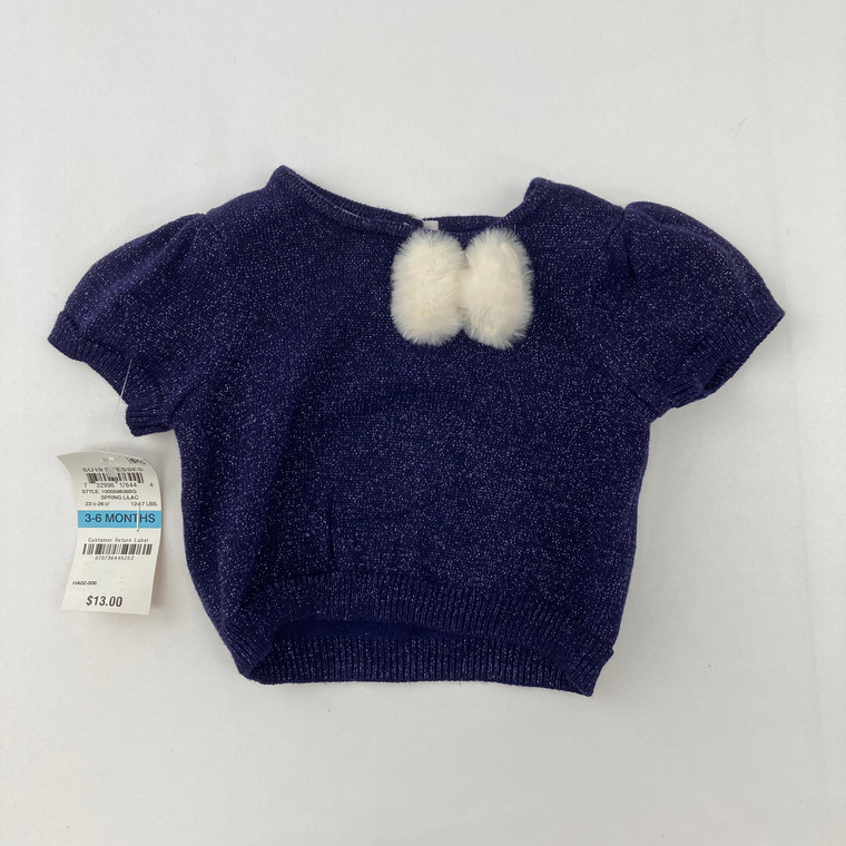 First Impressions Shimmer Lilac Top 3-6 mth