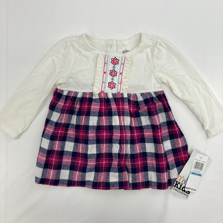 Kids Headquarters Flower Flannel Top 3T