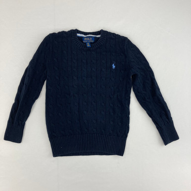 RALPH LAUREN KIDS | KNIT SWEATER NAVY セーター Ralph Lauren Cable Knit Cotton Sweater Small 8 yr - Kidzmax