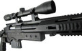 WELL Airsoft Spring EBR Sniper Rifle with Folding Stock, Scope, Bipod, and Quad RIS