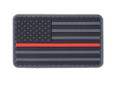 Thin Red Line American Flag PVC Velcro Patch