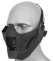 Mesh and Polymer Retro Mecha Lower Face Protection System, Black