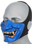 Yokai Ogre Padded Polymer Lower Face Mask, Blue