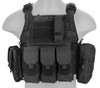 Lancer Tactical Nylon Tactical Assault Plate Carrier, Black