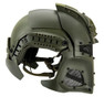 Interstellar Battle Trooper Full Face Airsoft Helmet, OD Green